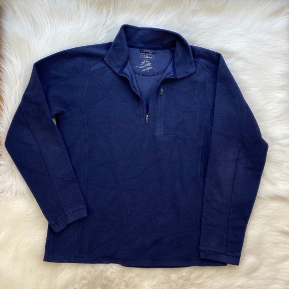 L.L. Bean Other - LL Bean Trail Fitness 1/4 Zip Golf Fleece Jacket Pullover Blue Men's M 280962
